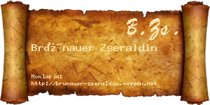 Brünauer Zseraldin névjegykártya